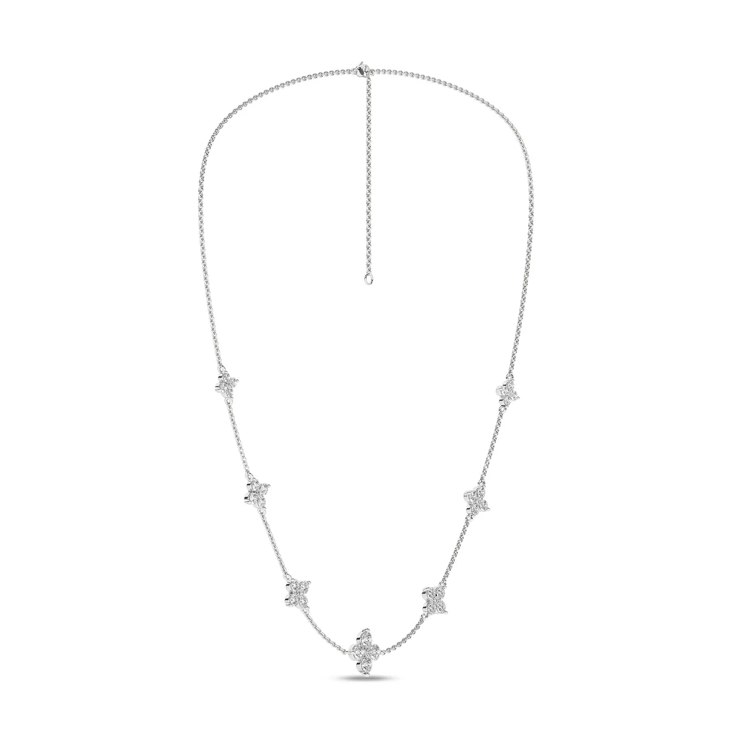 Revelation 14K Lab Grown Diamond Petals Station Necklace - Image 2