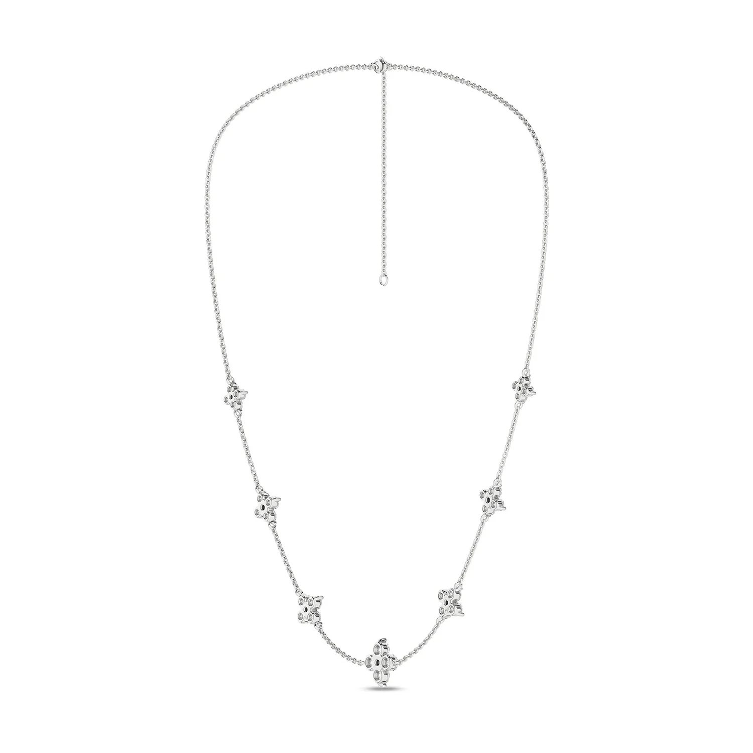 Revelation 14K Lab Grown Diamond Petals Station Necklace - Image 3