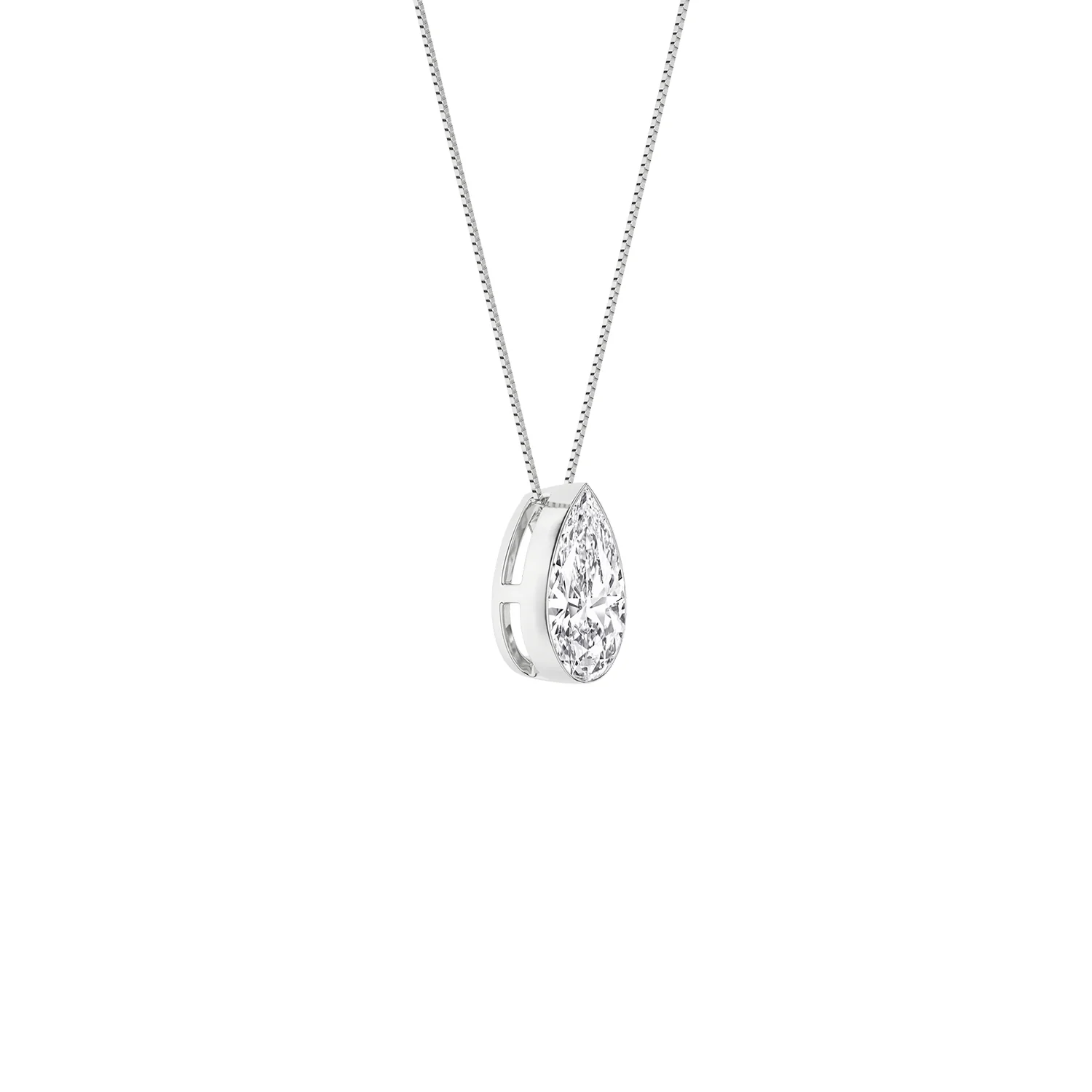 Revelation 14K Lab Grown Diamond Solitaire Pendant with Chain - Image 2