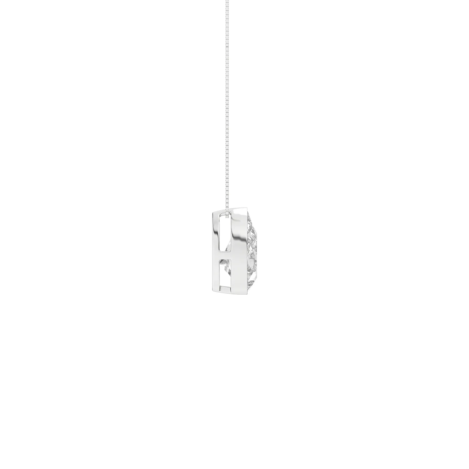 Revelation 14K Lab Grown Diamond Solitaire Pendant with Chain - Image 3