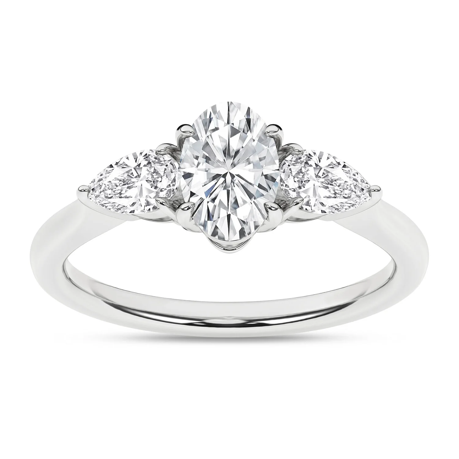 Revelation 14K Lab Grown Diamond Three Stone Ring