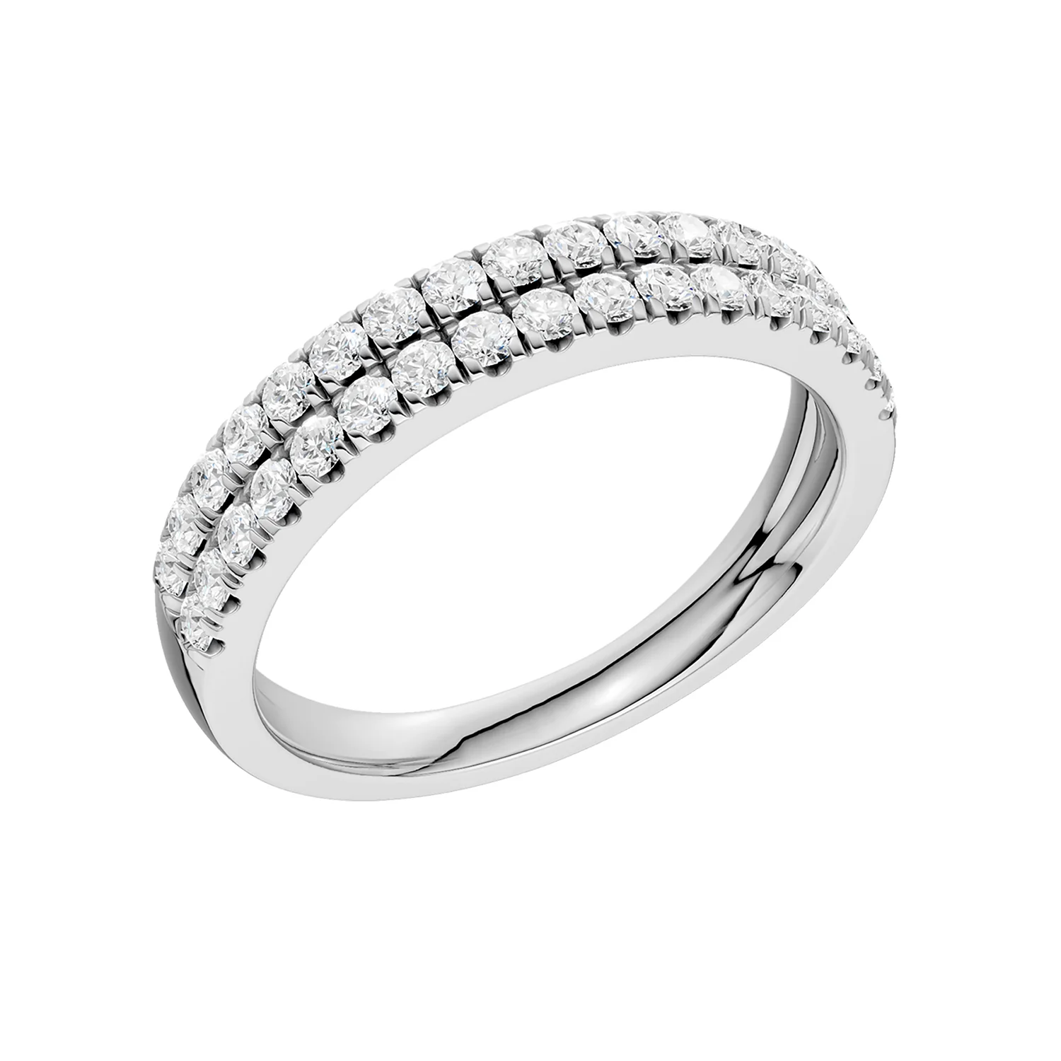 Revelation 14K Lab Grown Diamond Two Row Band - 0.50ctw - Image 2