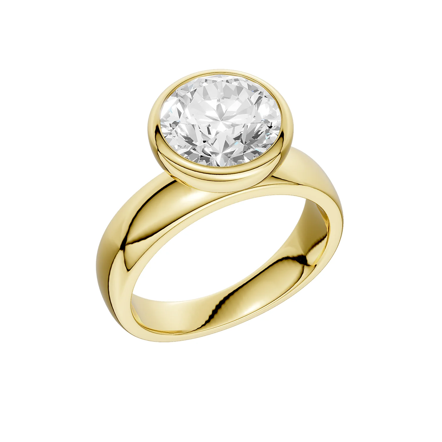 Revelation 14K Lab Grown Diamond Bezel-Set Engagement Ring - Image 2