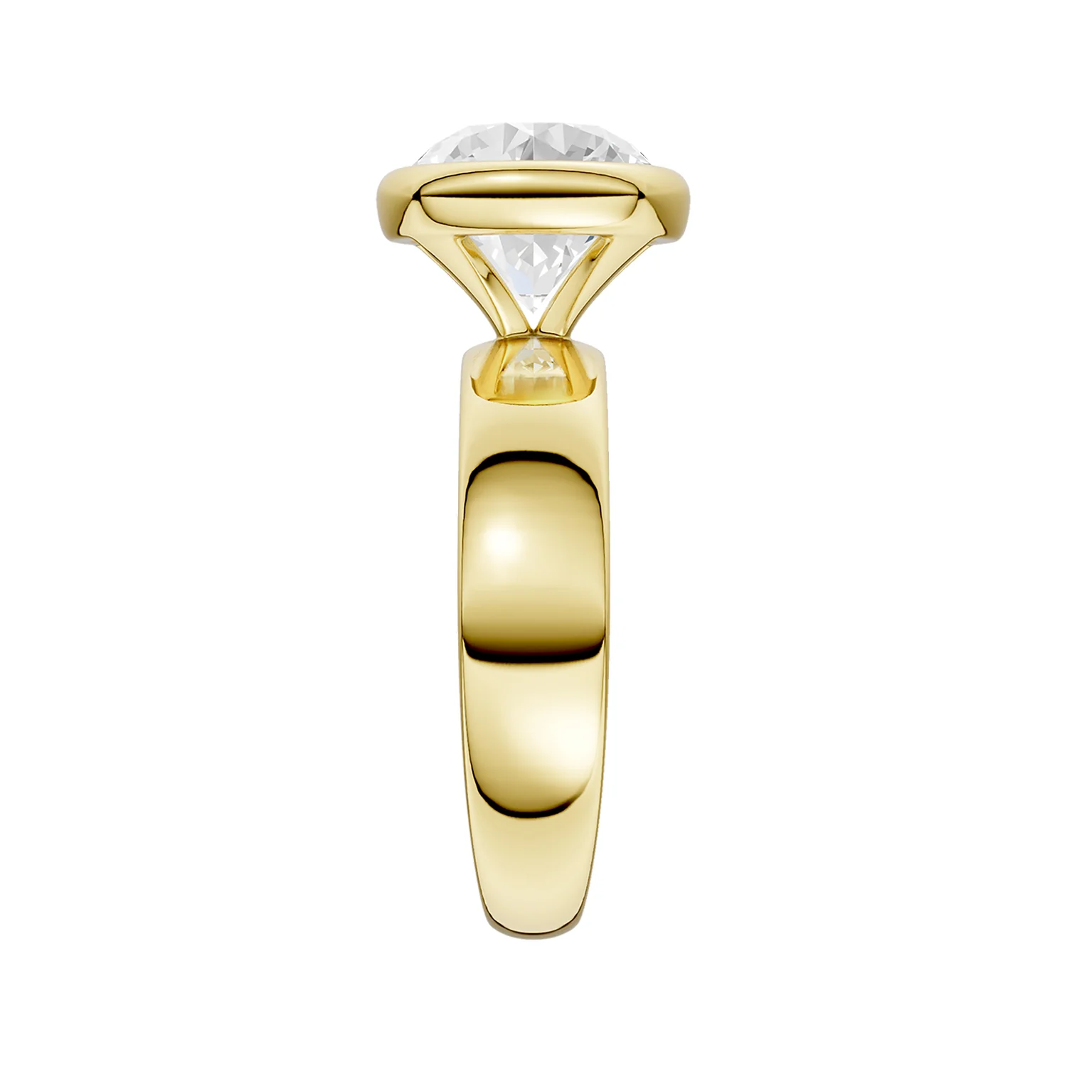 Revelation 14K Lab Grown Diamond Bezel-Set Engagement Ring - Image 3