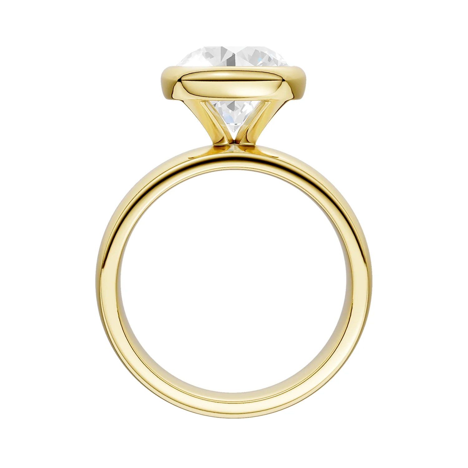 Revelation 14K Lab Grown Diamond Bezel-Set Engagement Ring - Image 4