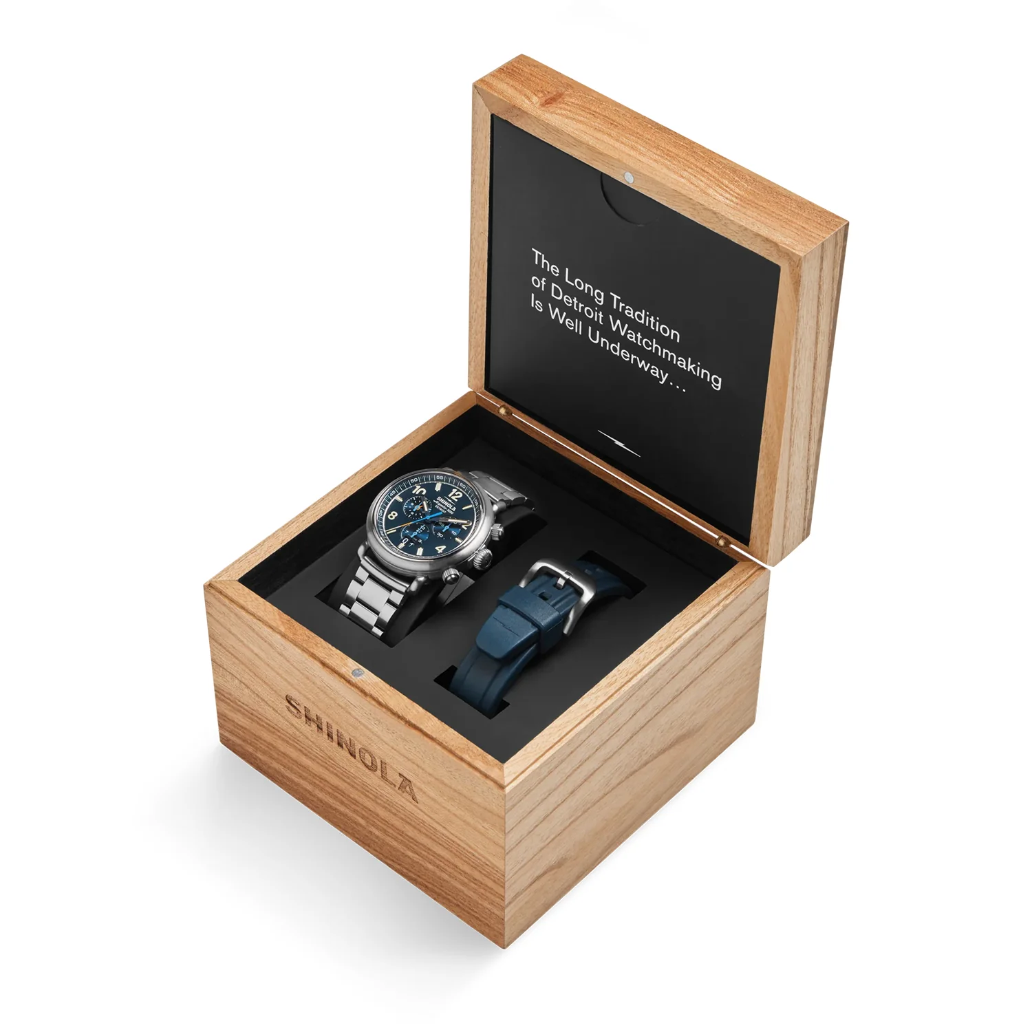 Shinola Runwell Chronograph West Wind Watch Gift Set with Additional Strap - 42mm - Image 9