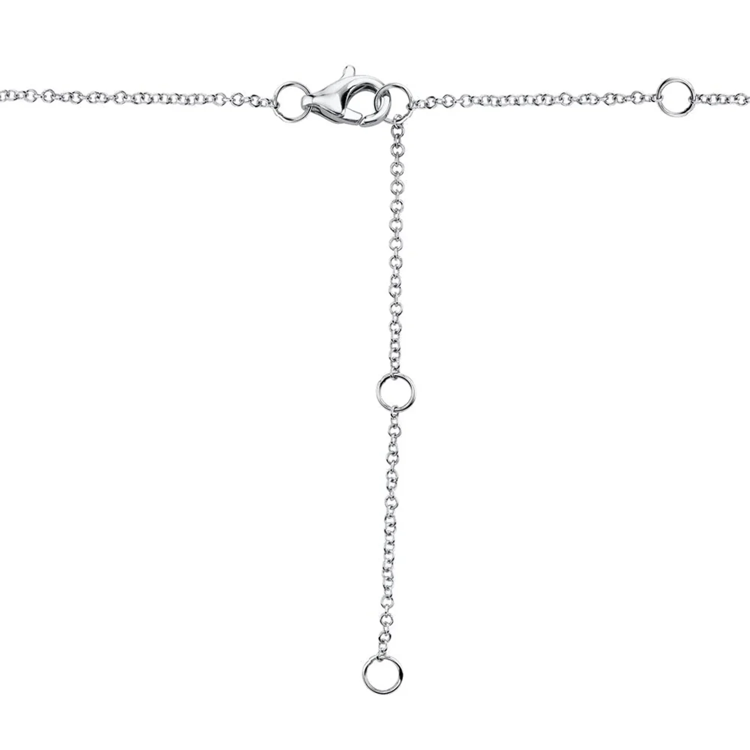 Shy Creation 14K Sapphire and Diamond Halo Necklace - Image 5