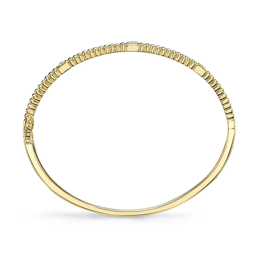 Shy Creation 14K Diamond Bangle Bracelet - Image 3