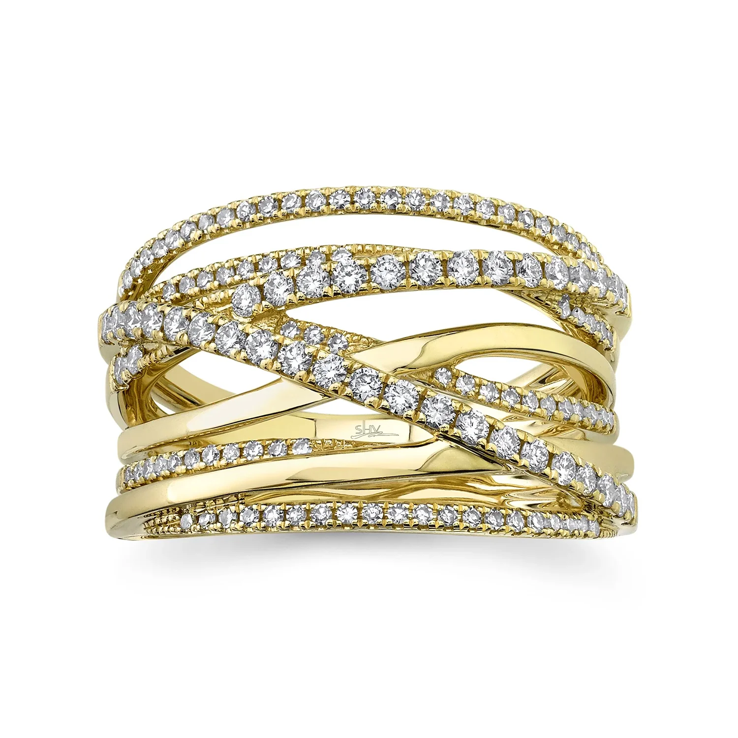 Shy Creation 14K Diamond Bridge Ring - Image 2