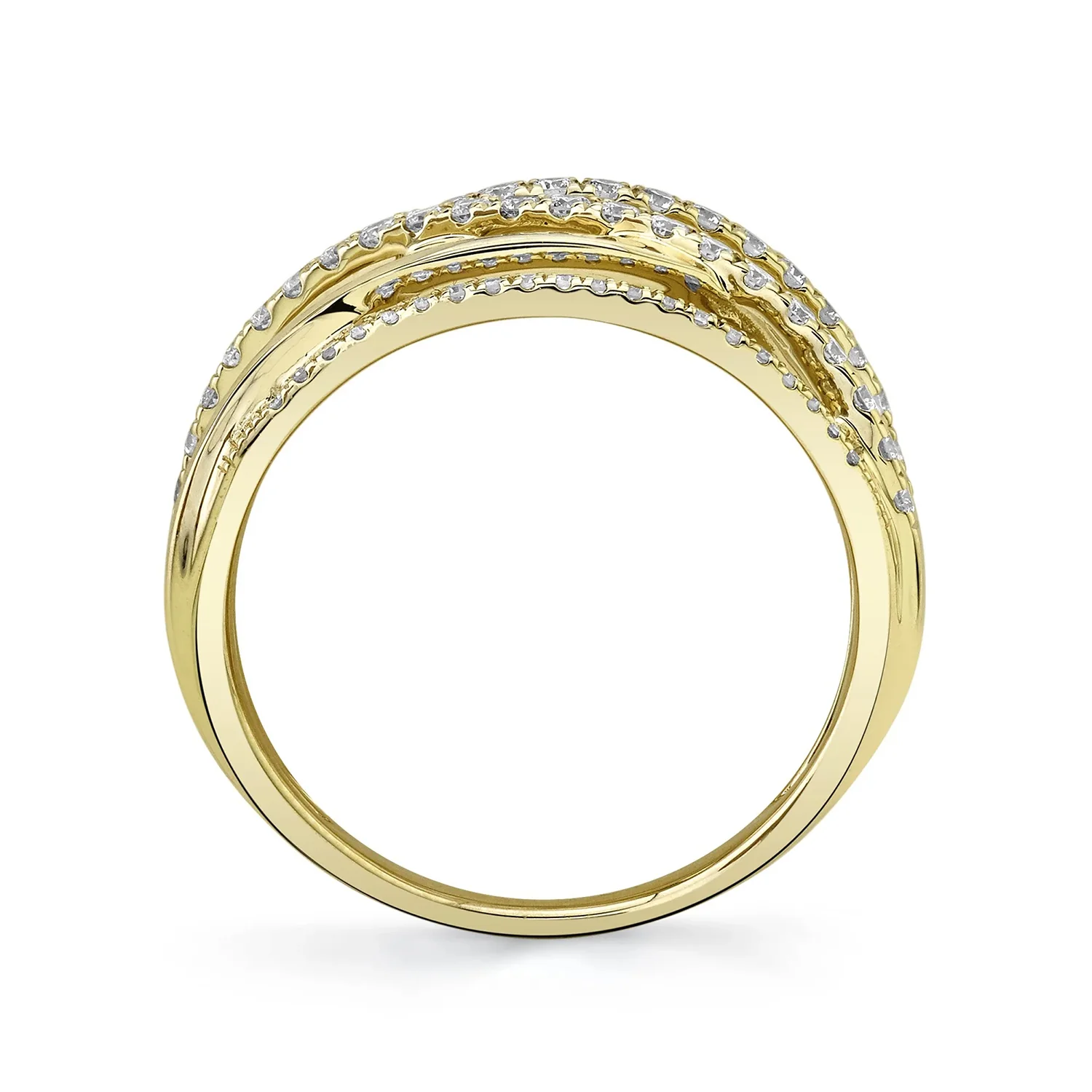Shy Creation 14K Diamond Bridge Ring - Image 4