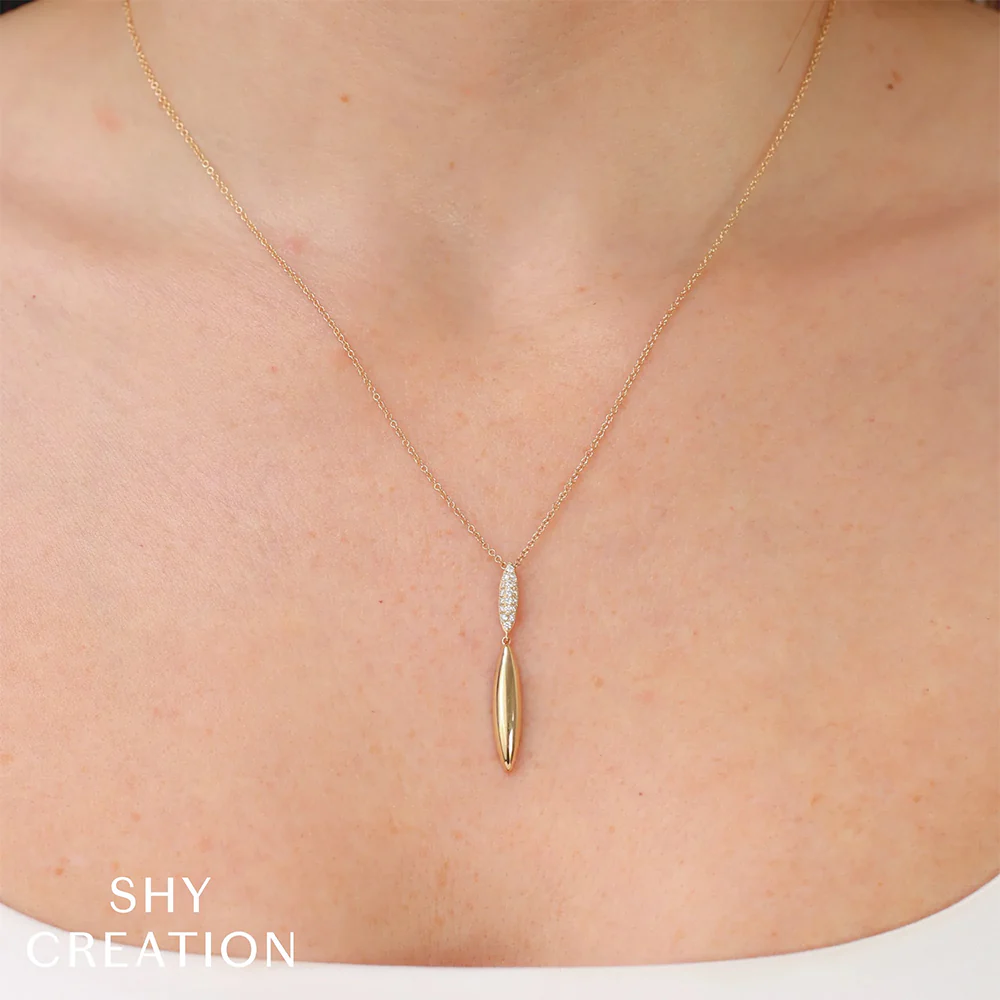 Shy Creation 14K Diamond Necklace - Image 2