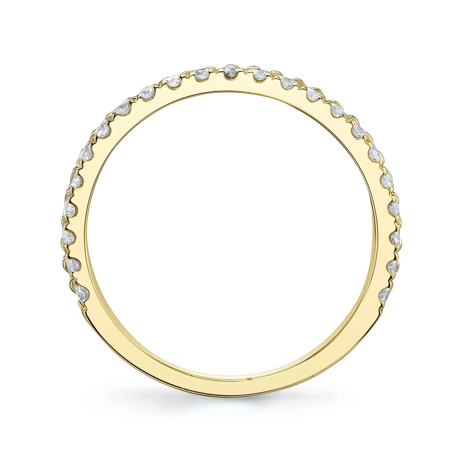 Shy Creation 14K Diamond Ribbed Band - Image 4