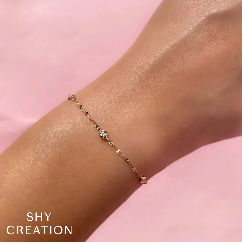 Shy Creation 14K Diamonds by the Yard Bracelet - Image 4