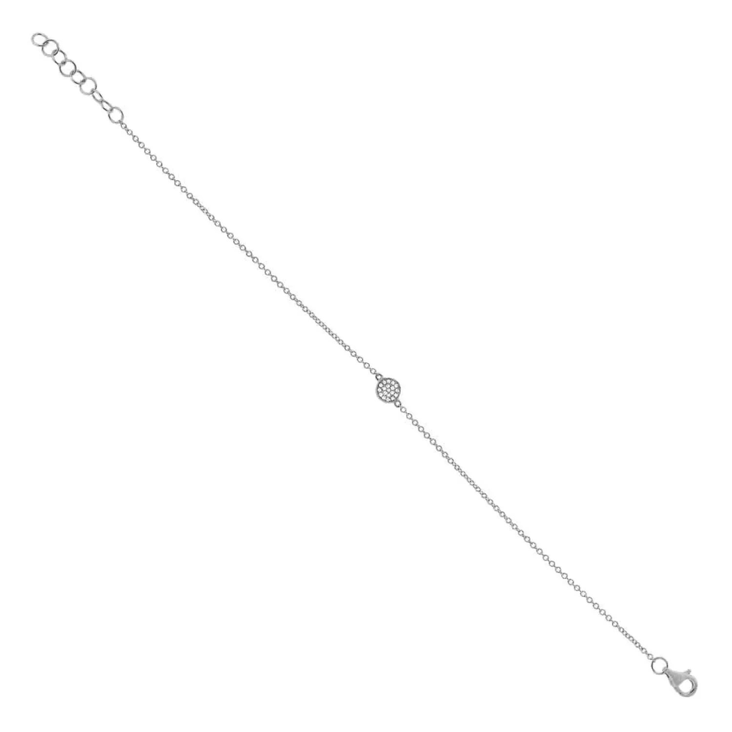 Shy Creation 14K Diamond Pave Circle Bracelet - Image 2