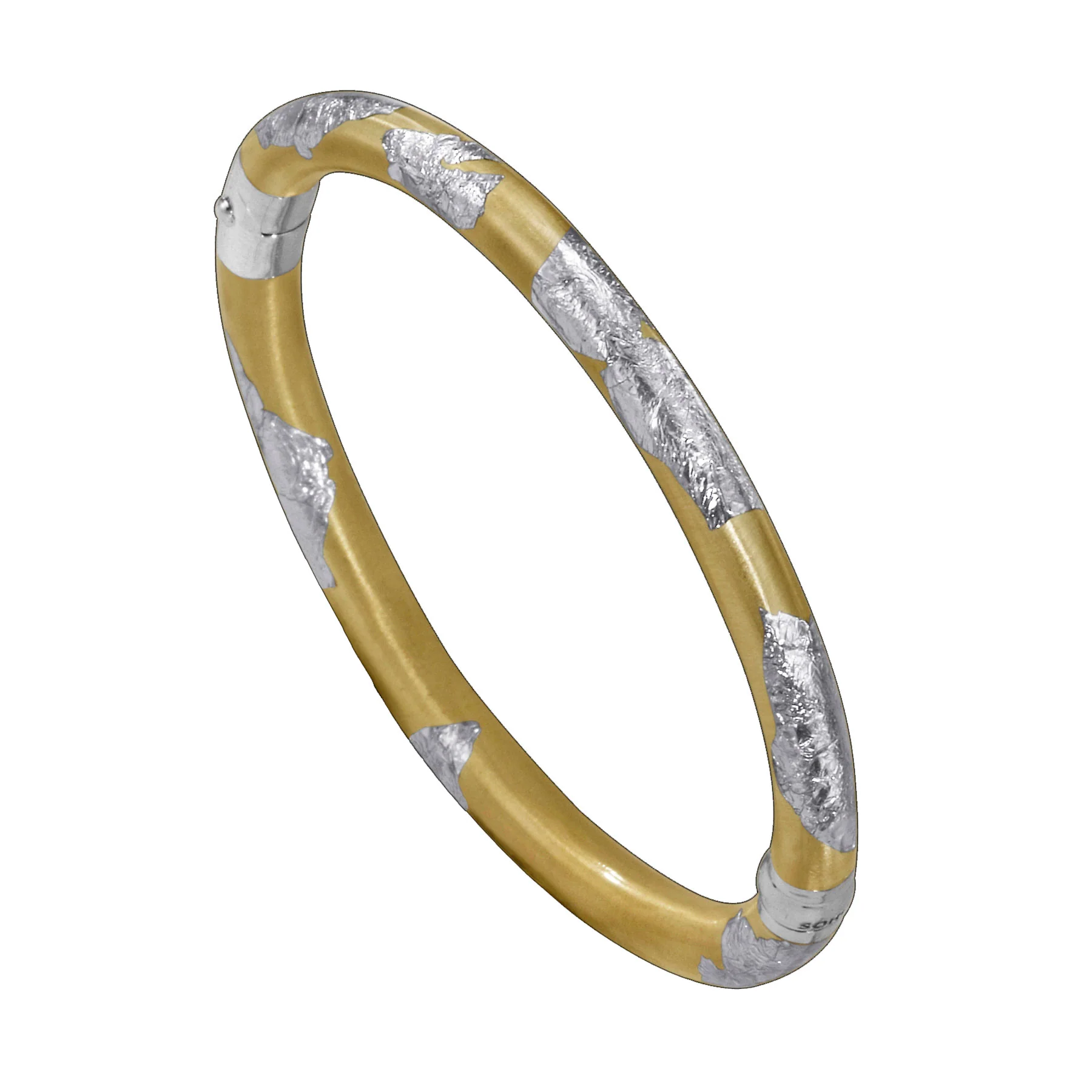 SOHO Sterling Silver with Gold Enamel Bangle