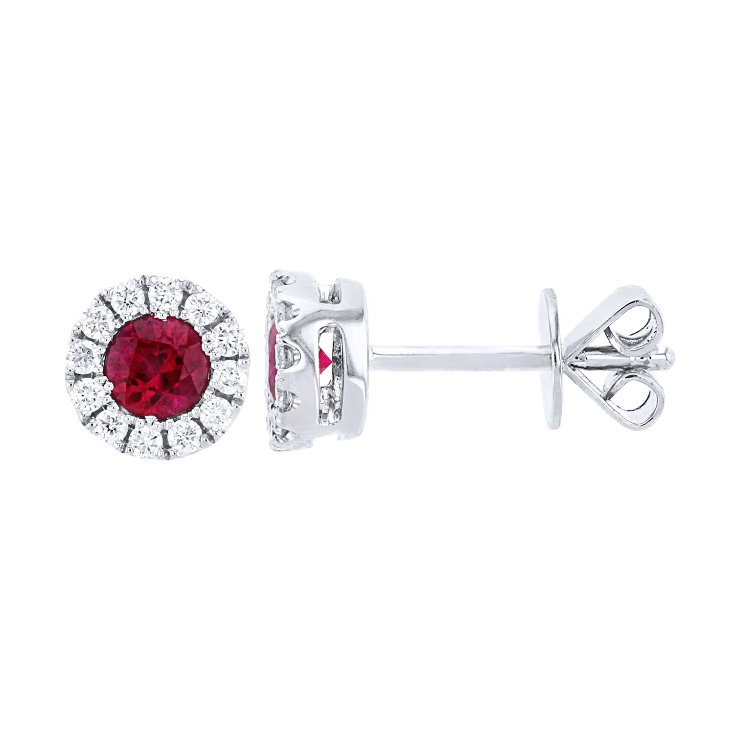 Spark Creations Ruby and Diamond Earrings - Image 2