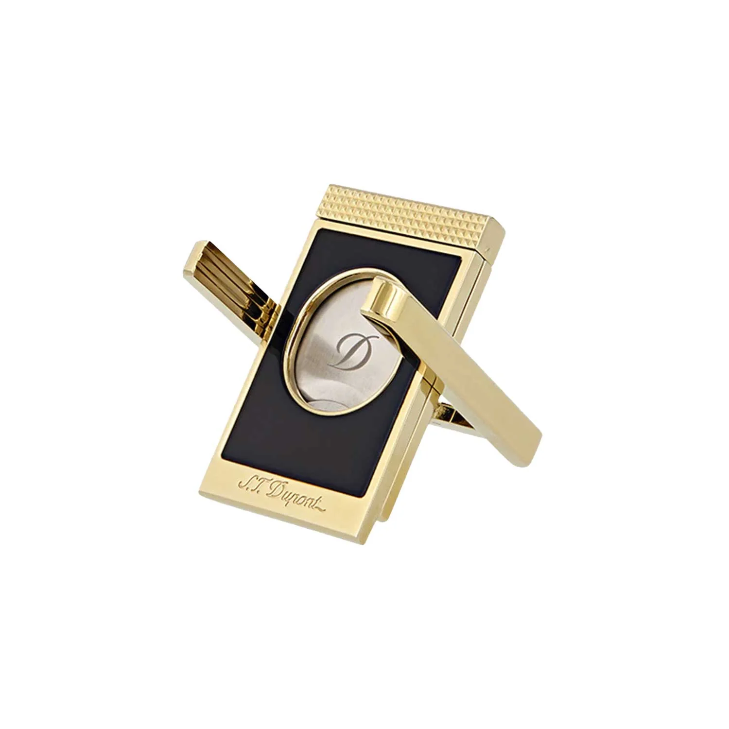 ST Dupont Black and Golden Cigar Cutter and Stand 003393 - Image 3