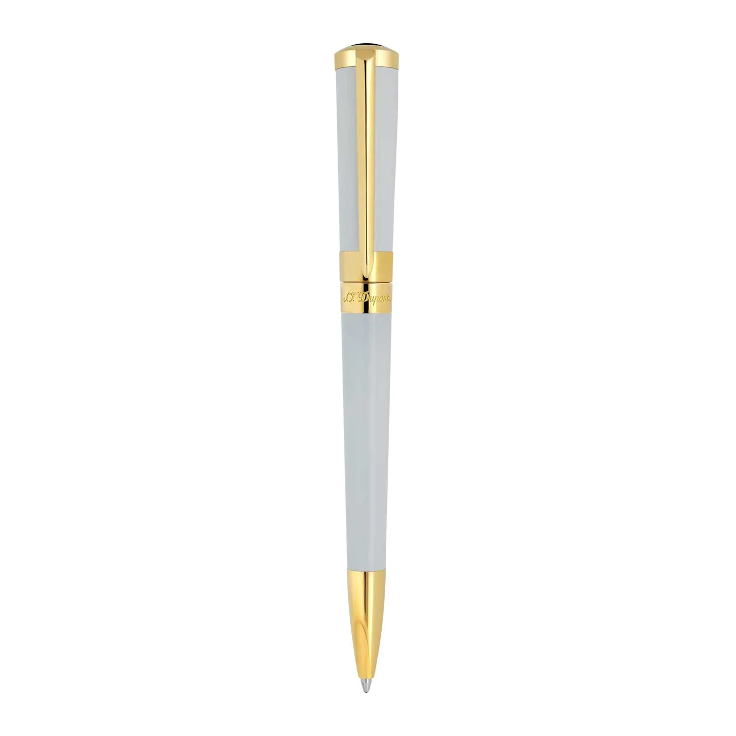 ST Dupont Liberte White Lacquer and Gold Ballpoint - Image 3