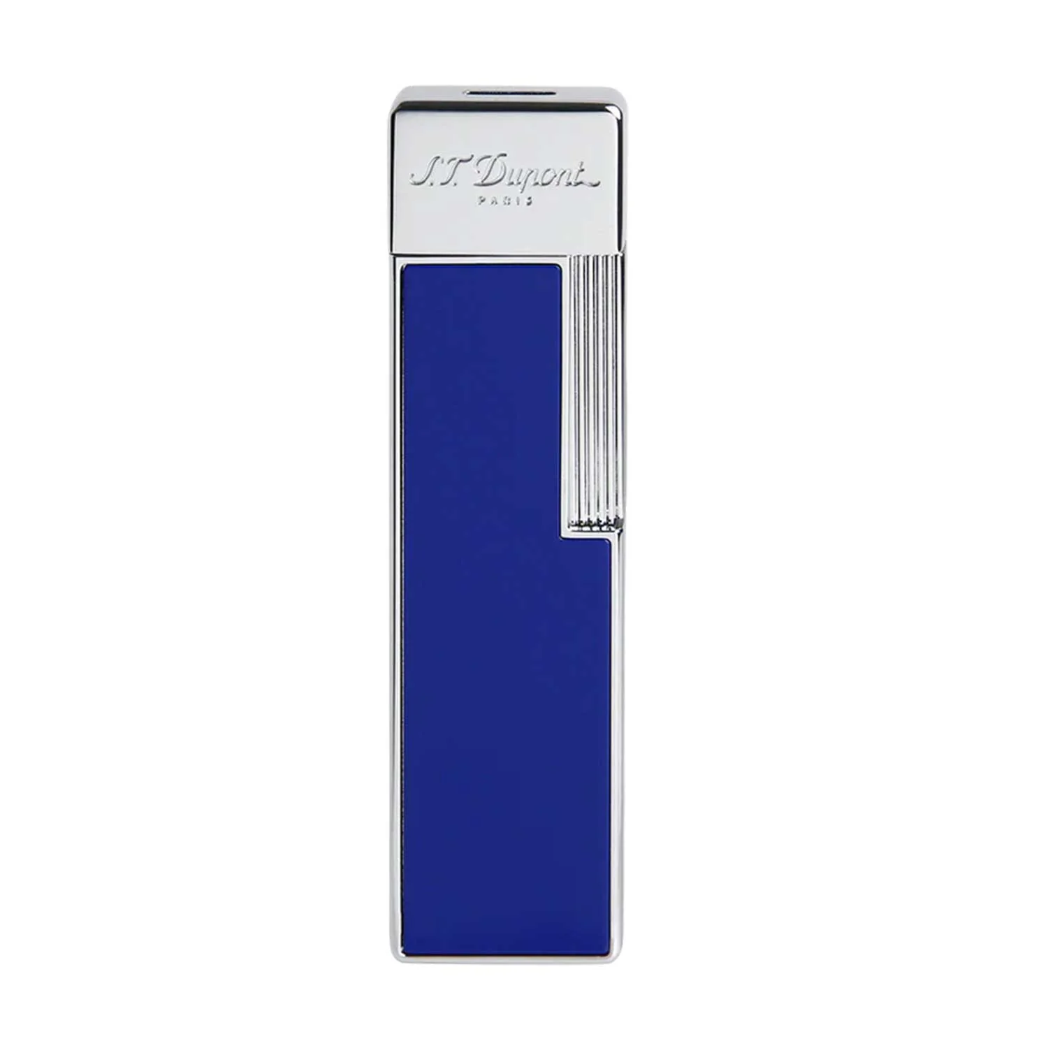 ST Dupont Twiggy Shiny Blue Lacquer/Chrome Lighter 030005 - Image 3