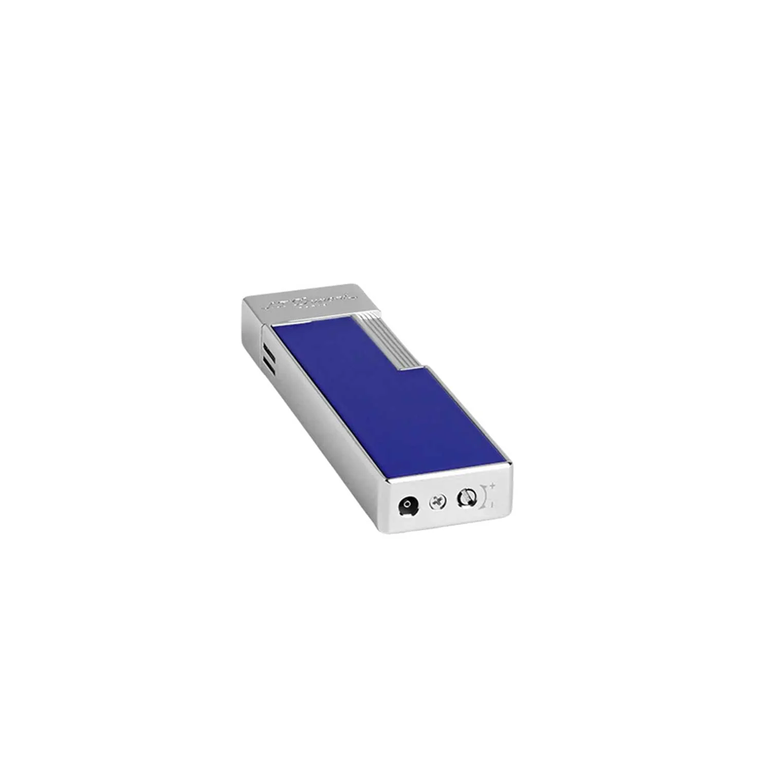 ST Dupont Twiggy Shiny Blue Lacquer/Chrome Lighter 030005 - Image 5