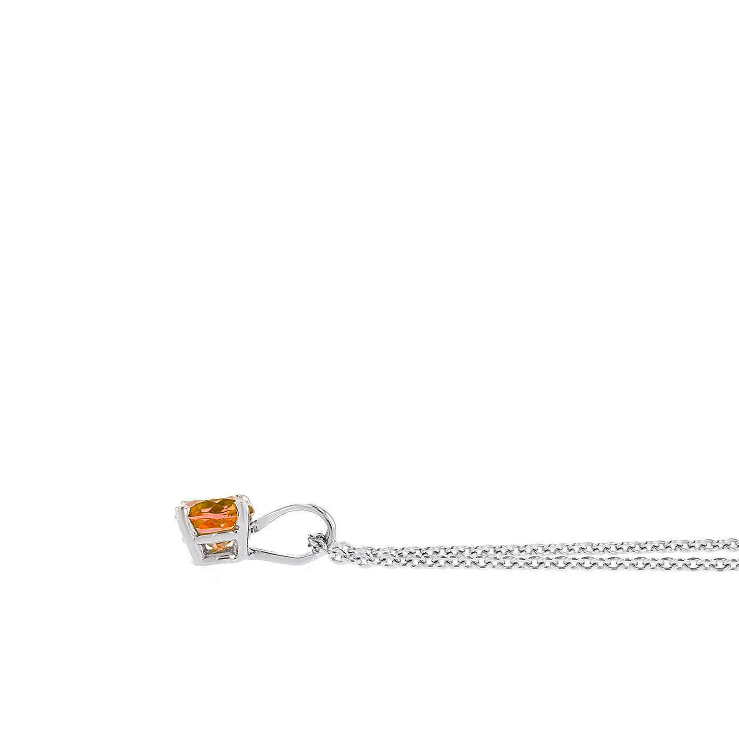 14K 0.55ct Citrine Solitaire Pendant - Image 2
