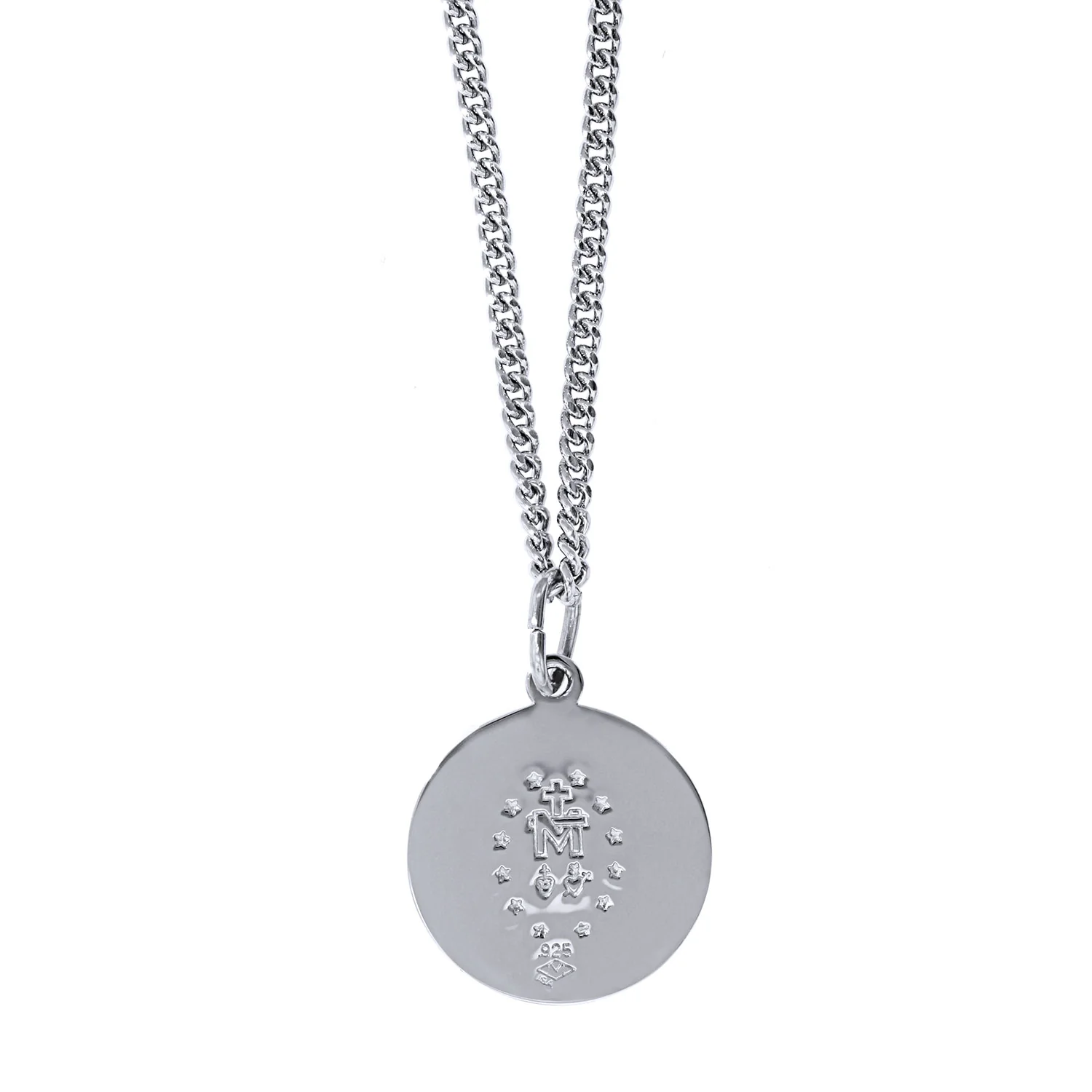 Sterling Silver Miraculous Medal Pendant - Image 4