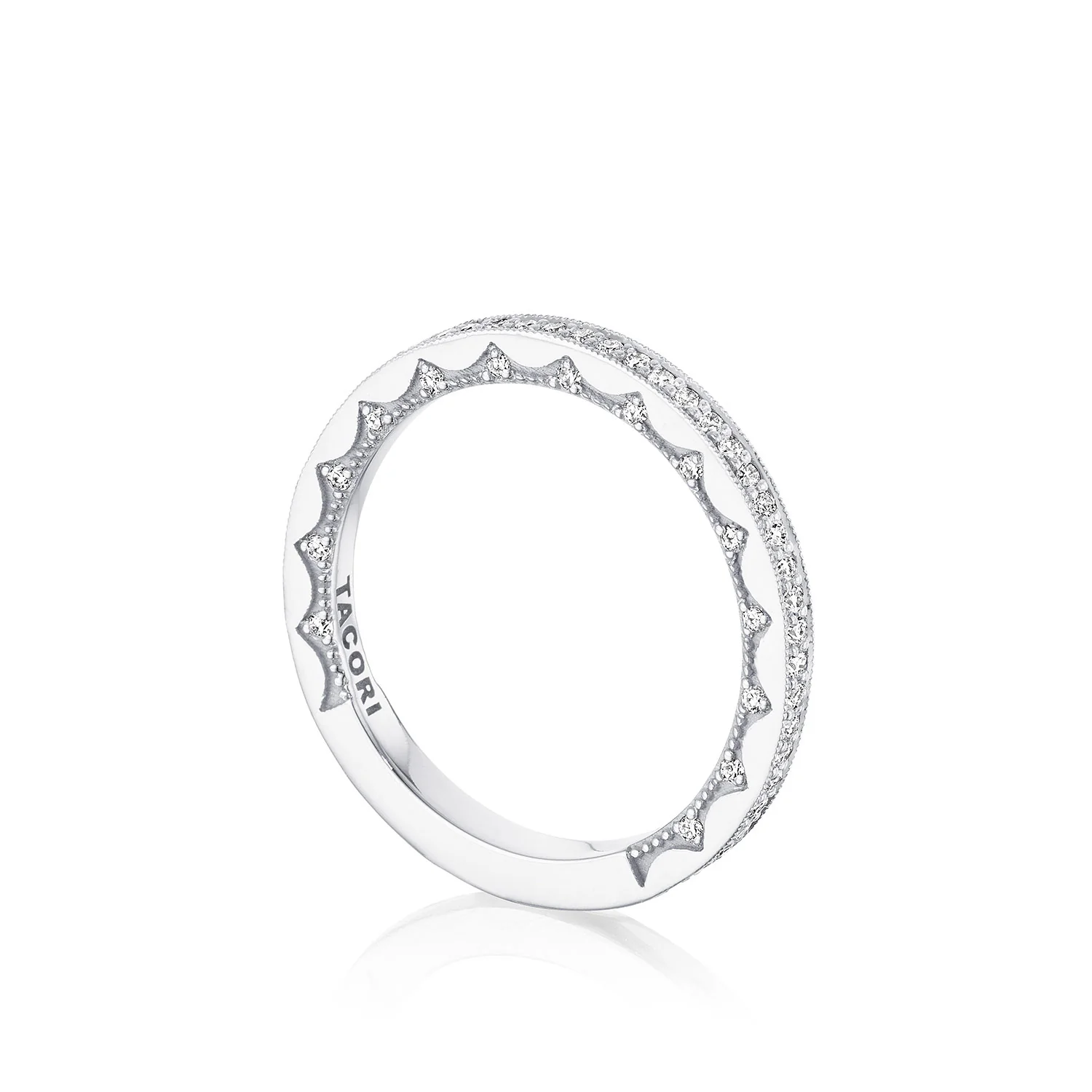 TACORI 14K Coastal Crescent Diamond Wedding Band - Image 2