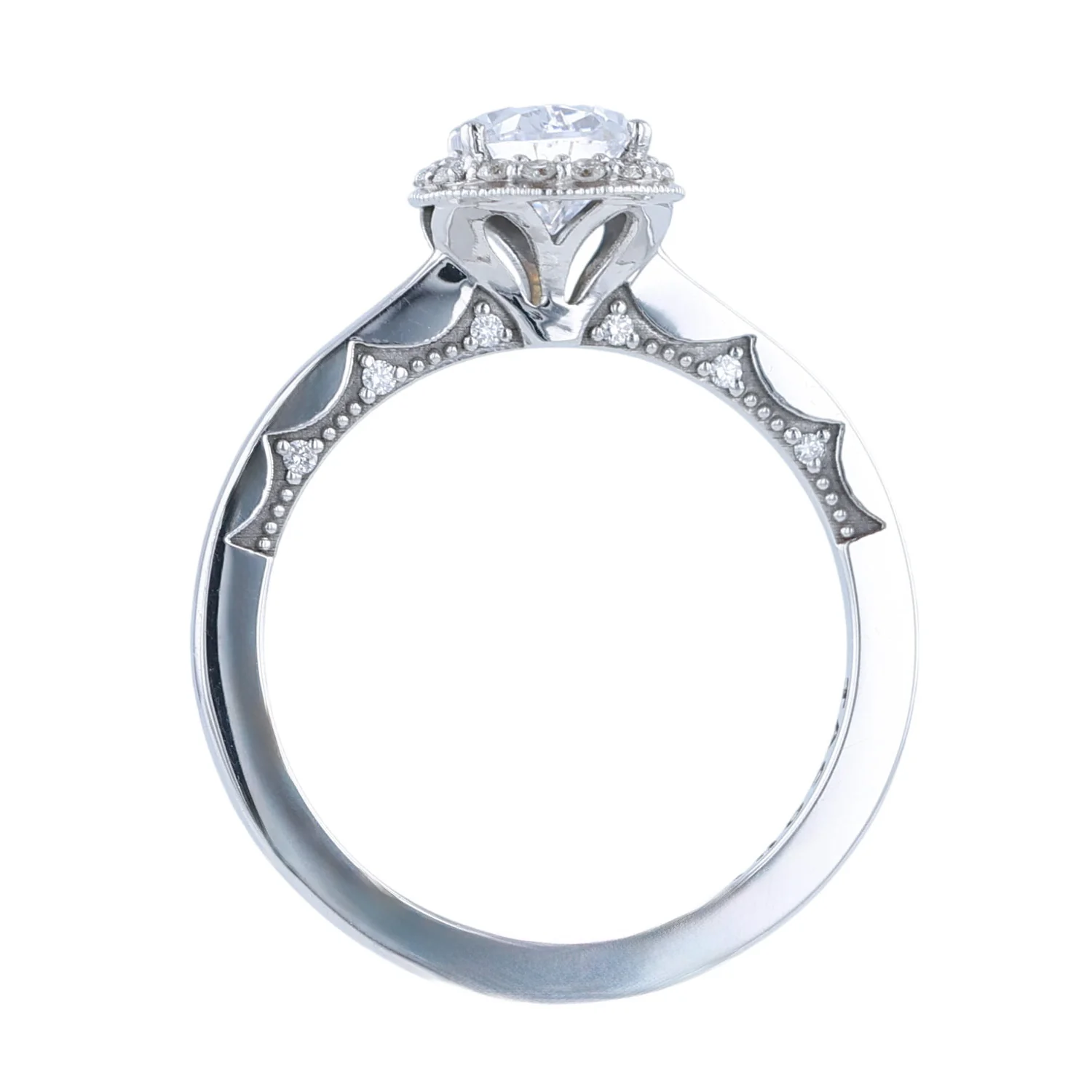 TACORI 14K Coastal Crescent 7x5MM 0.16ctw GH SI D - Image 3