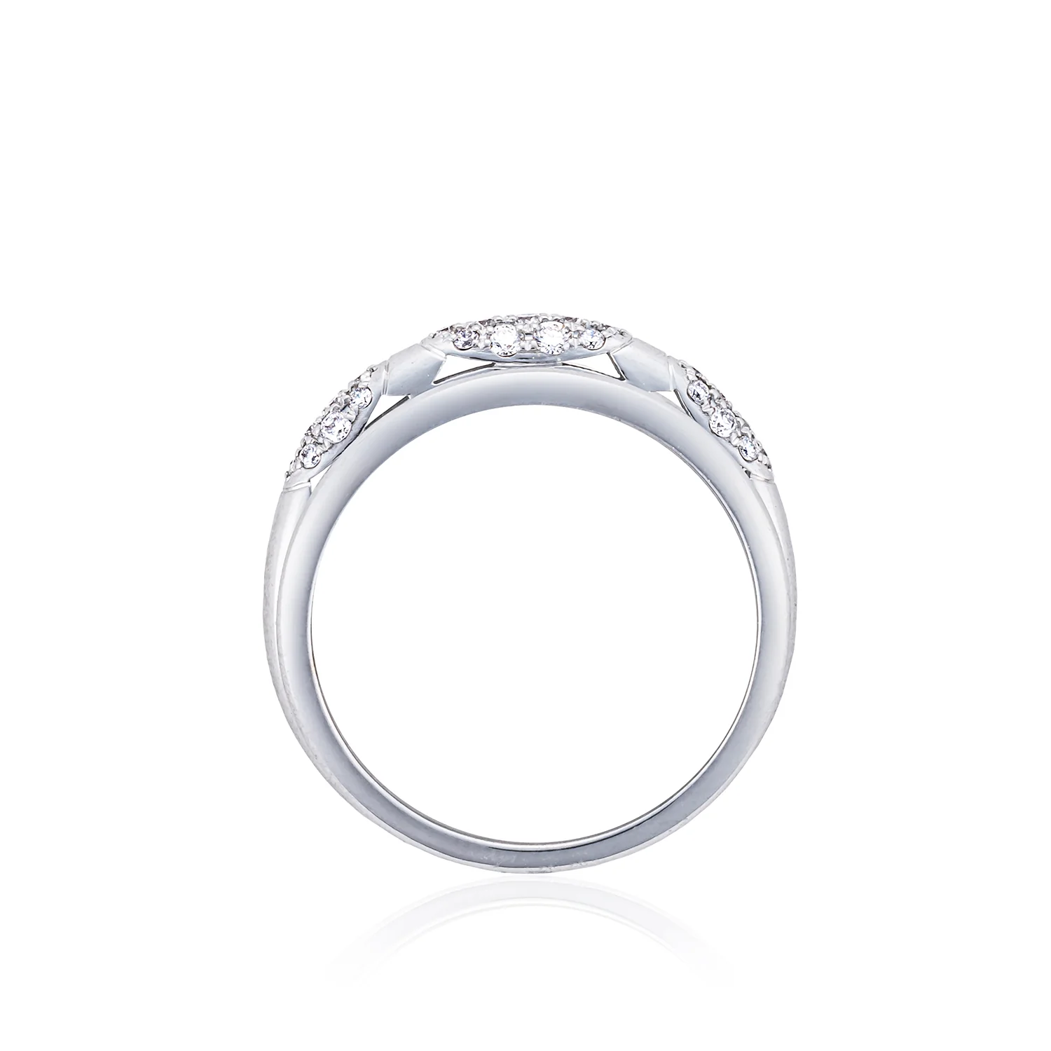 TACORI 18K Crescent Eclipse 360° Diamond Triple Band - Image 3