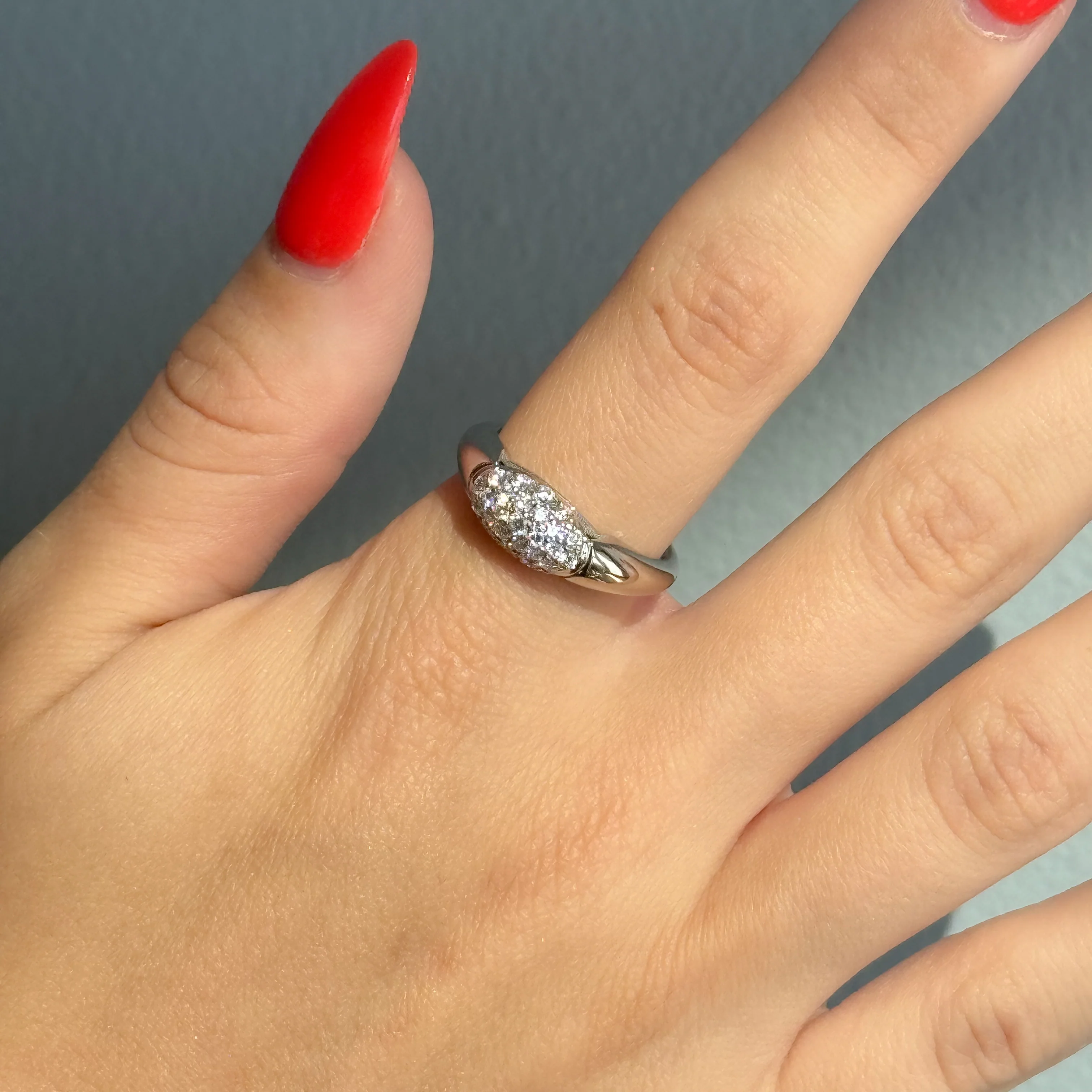 TACORI 18K Crescent Eclipse Dome Diamond Ring - Image 3