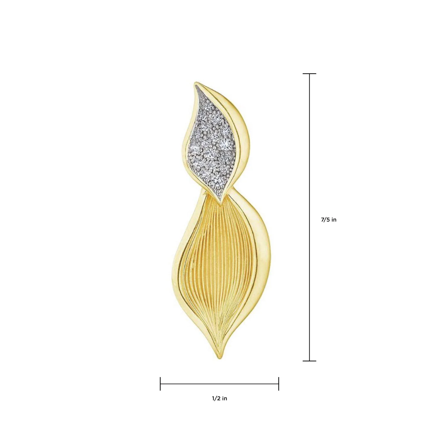 TACORI 18K Dahlia Petal Diamond Pavé Drop Earrings - Image 2