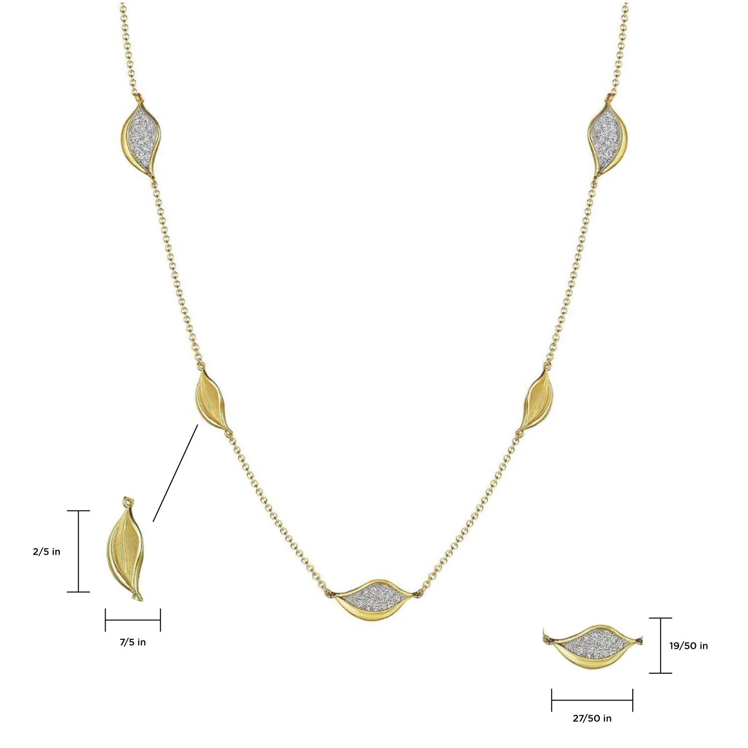 TACORI 18K Dahlia Petal Diamond Pavé Station Necklace - Image 2
