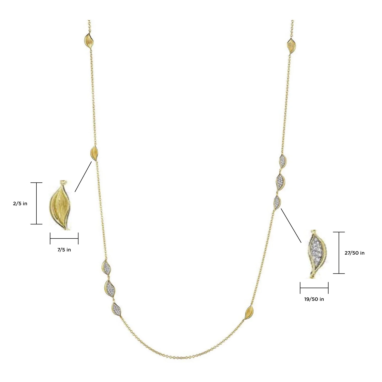TACORI 18K Dahlia Petal Diamond Pavé Station Necklace - Image 2