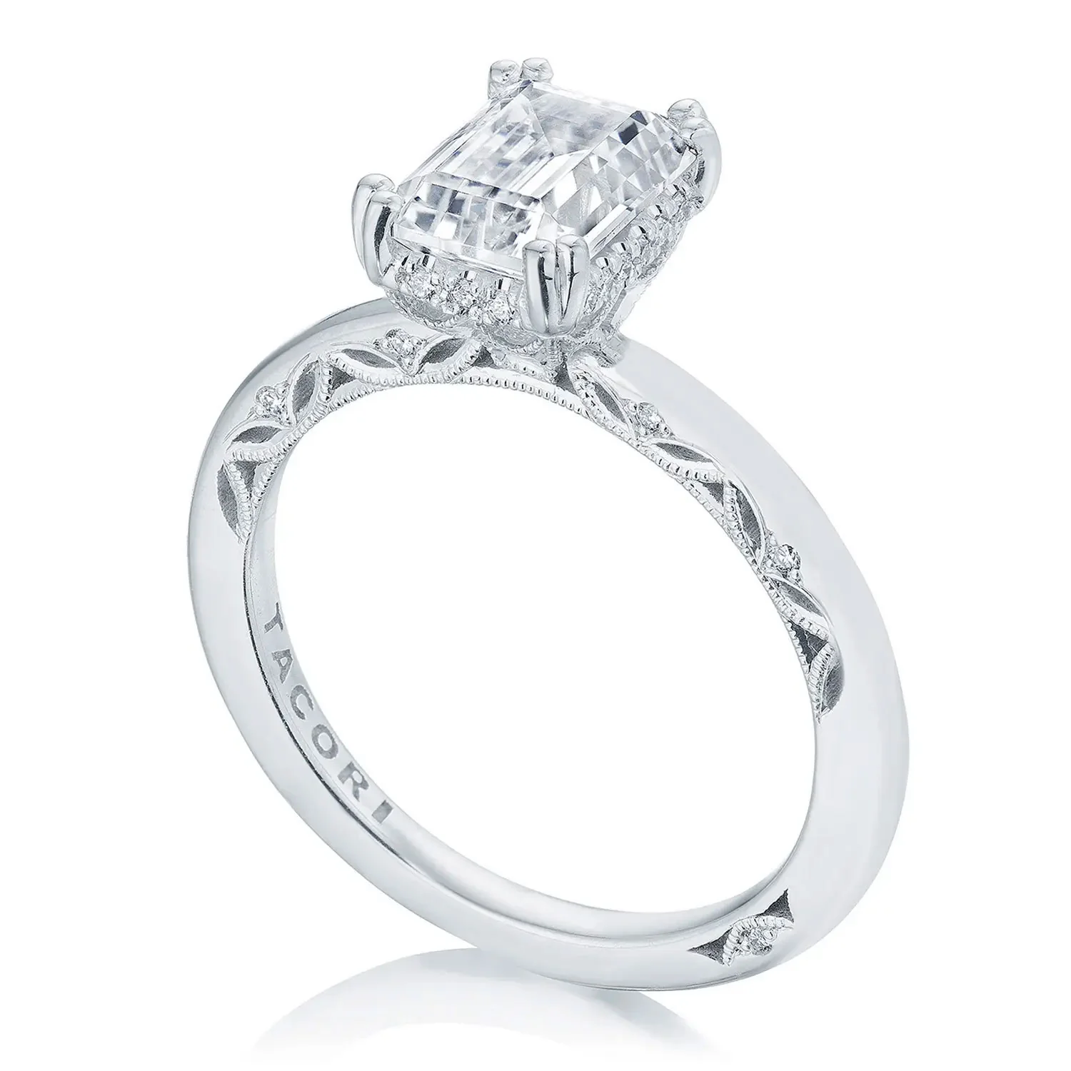 TACORI 18K Dantela Emerald Engagement Ring - Image 2