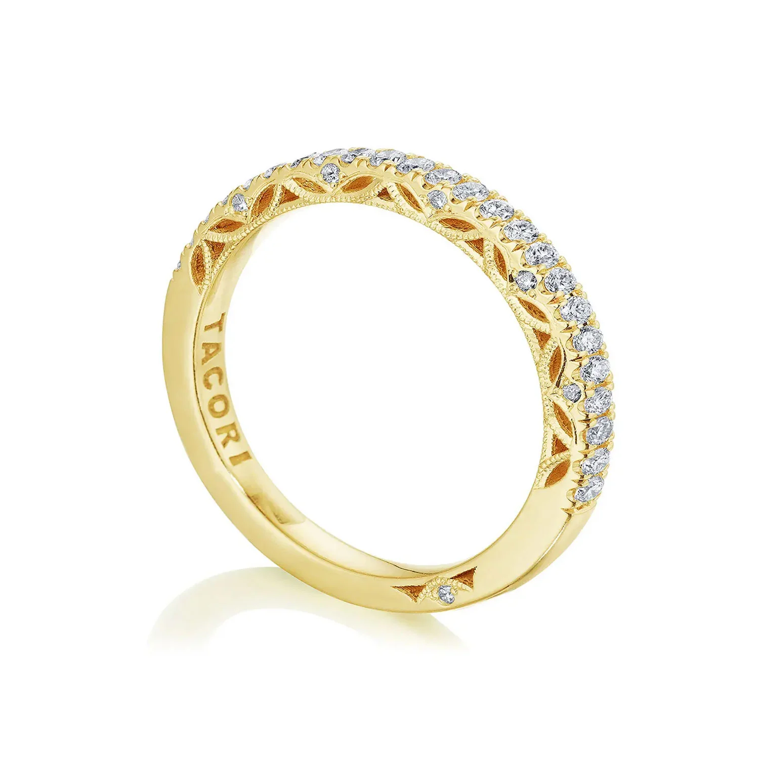TACORI 18K Dantela Diamond Pavé Wedding Band - Image 2