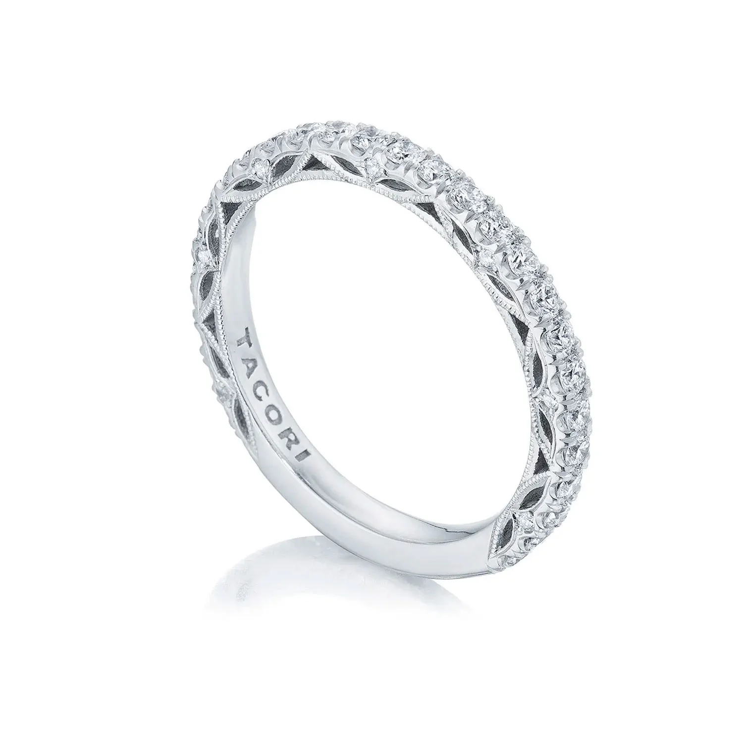 TACORI 18K Dantela Diamond Pavé Wedding Band - Image 2