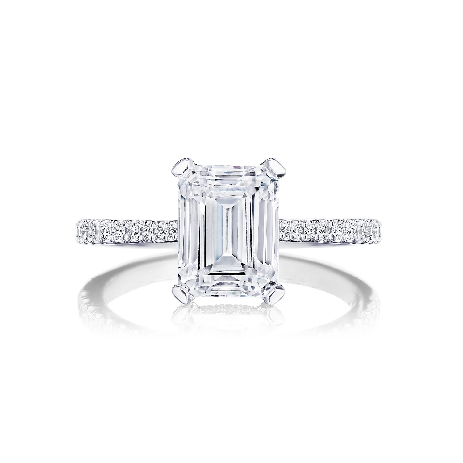 TACORI 18K Emerald Diamond Engagement Ring