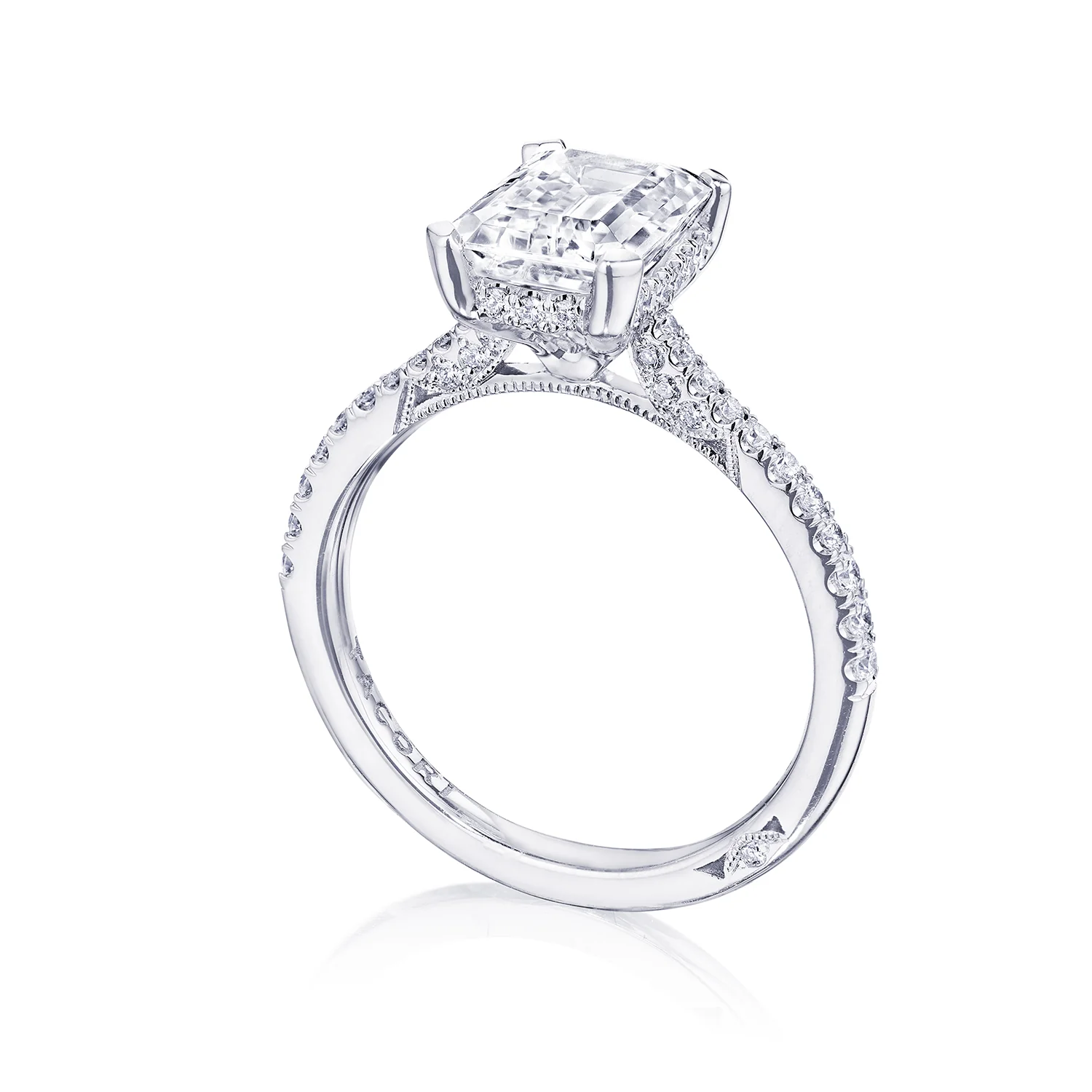 TACORI 18K Emerald Diamond Engagement Ring - Image 2