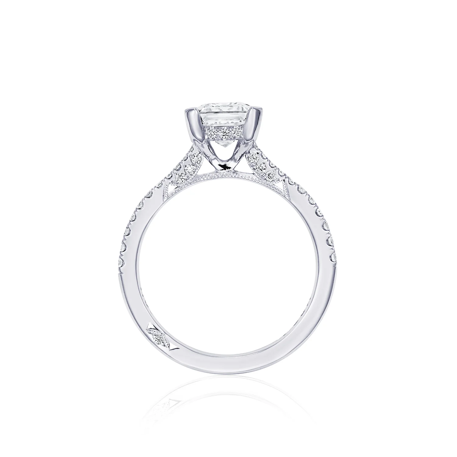 TACORI 18K Emerald Diamond Engagement Ring - Image 3