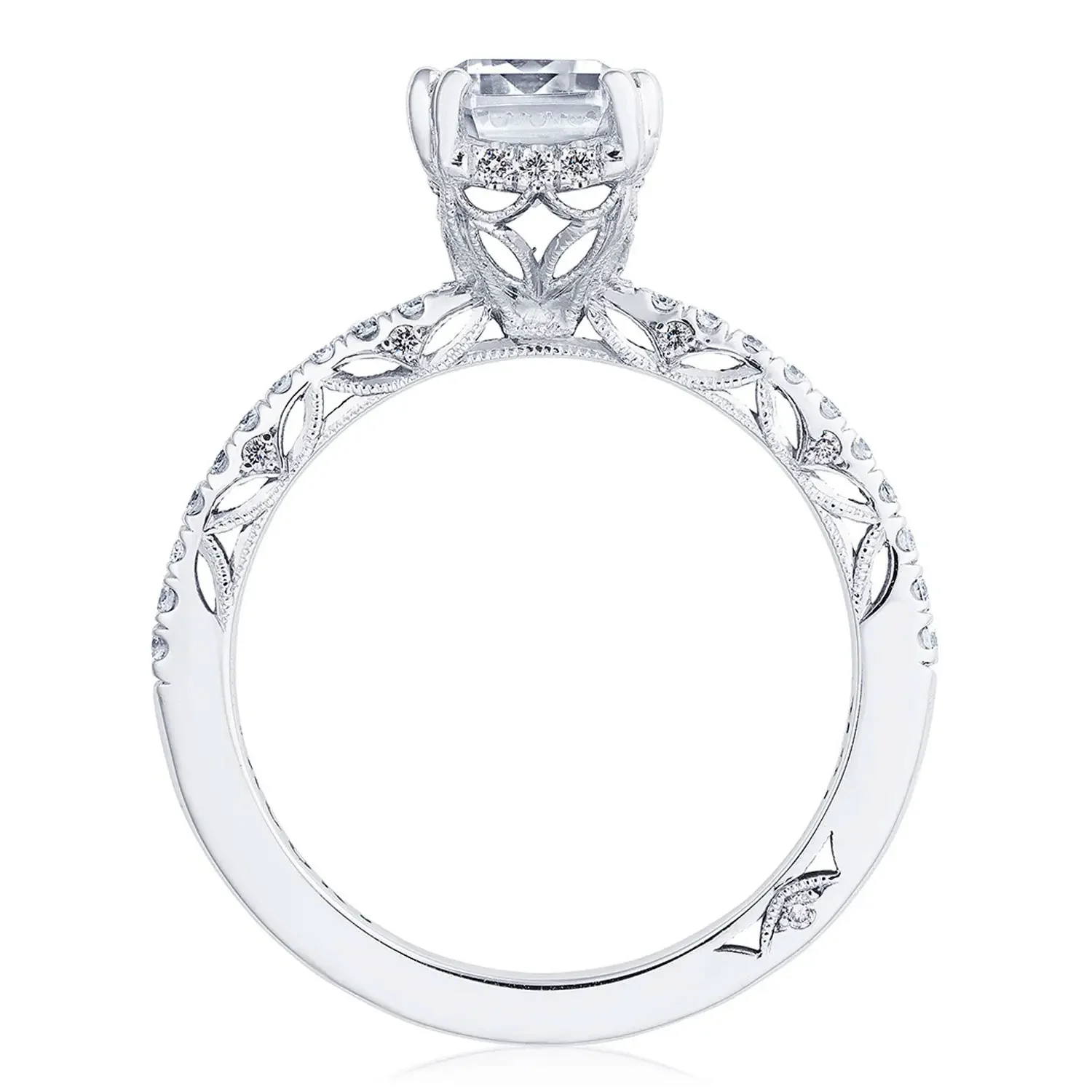 TACORI 18K Dantela Emerald Diamond Engagement Ring - Image 3
