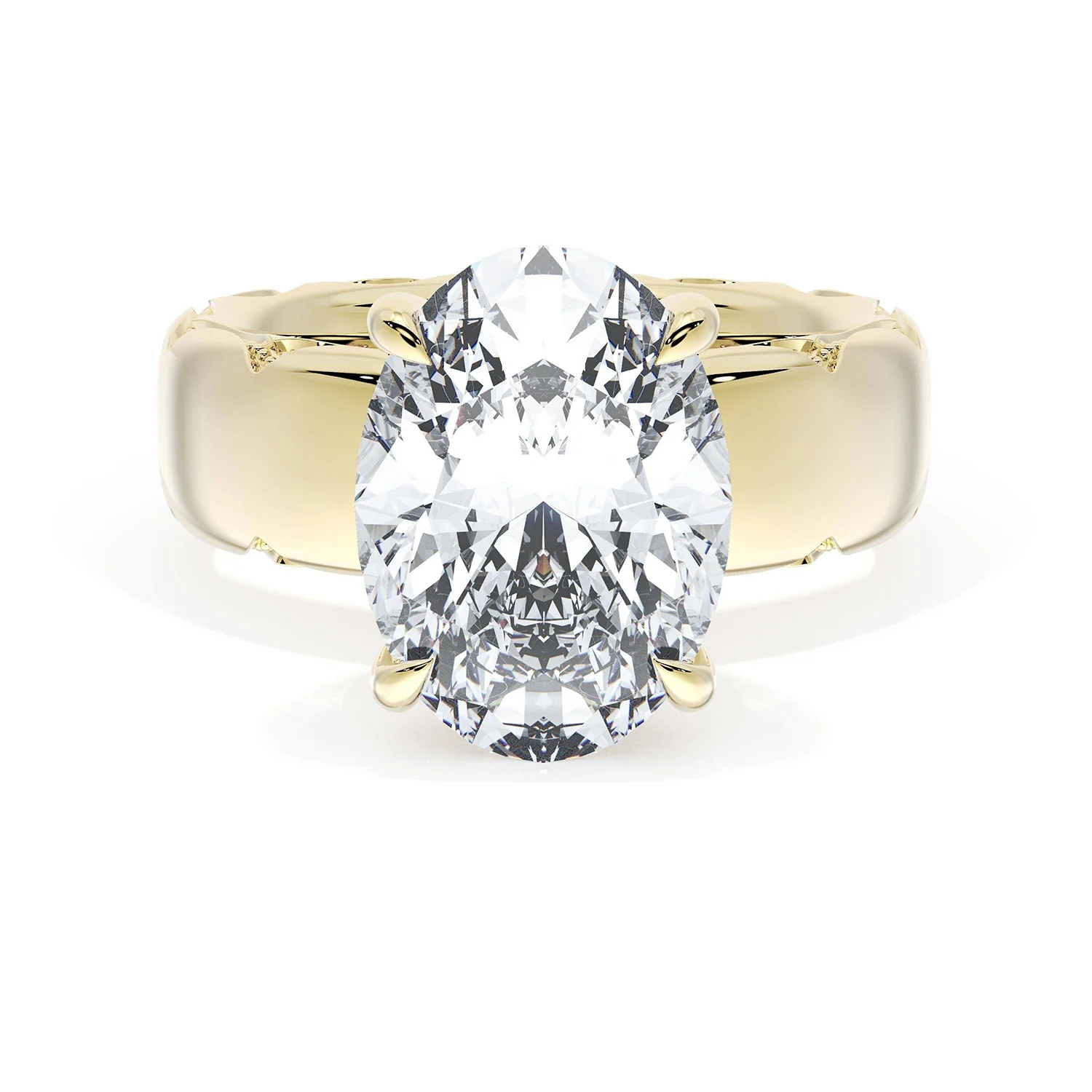 TACORI 18K Diamond Solitaire Cigar Band Engagement Ring