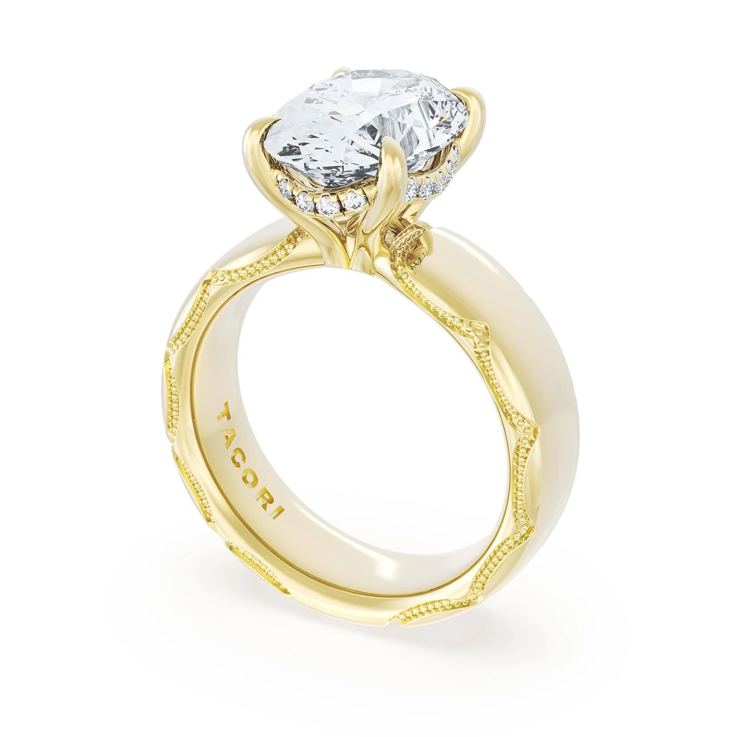 TACORI 18K Diamond Solitaire Cigar Band Engagement Ring - Image 2