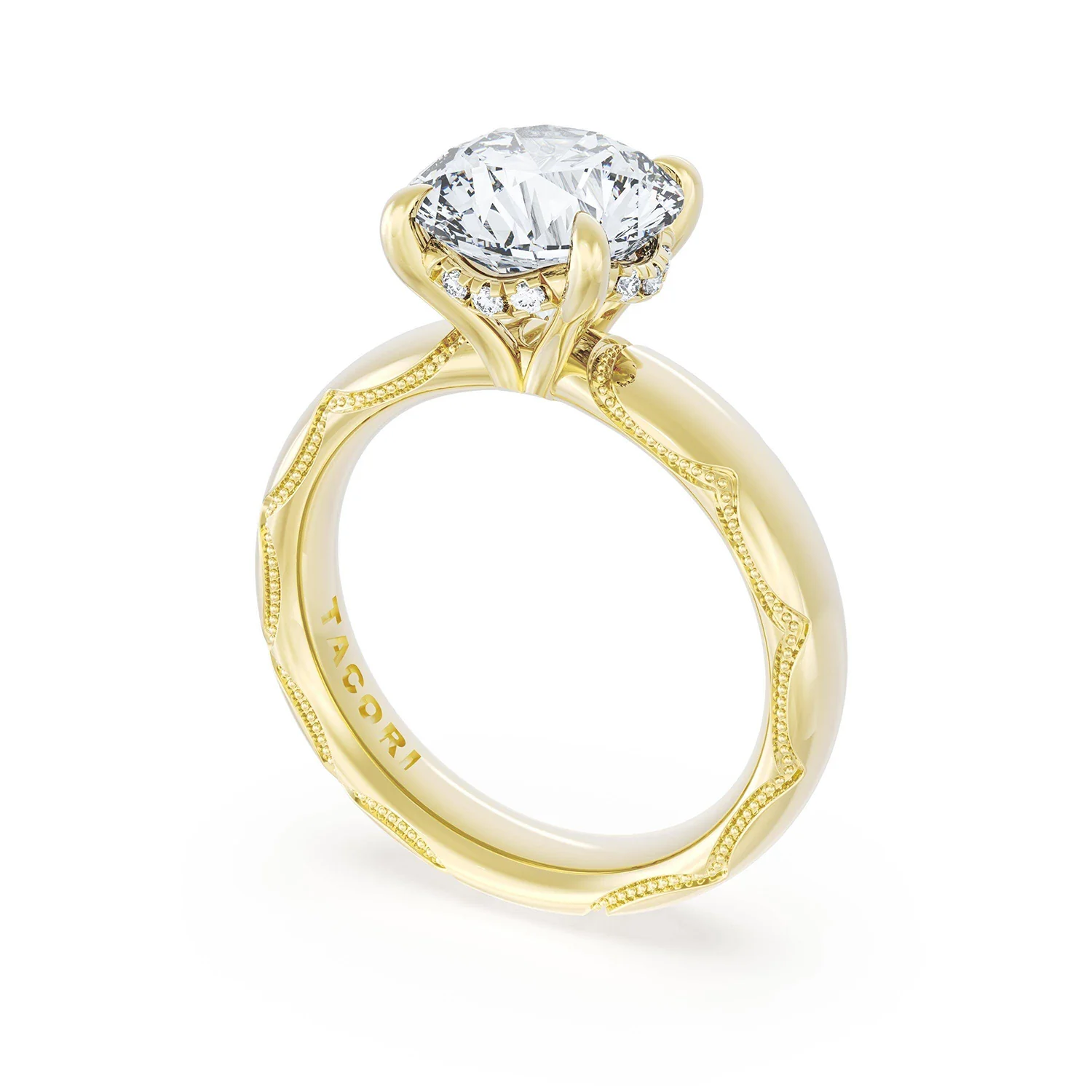 TACORI 18K Diamond Solitaire Cigar Band Engagement Ring - Image 2