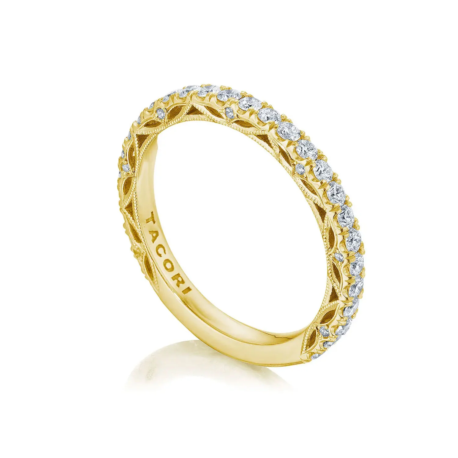 TACORI 18K Dantela Diamond Pavé Wedding Band - Image 2