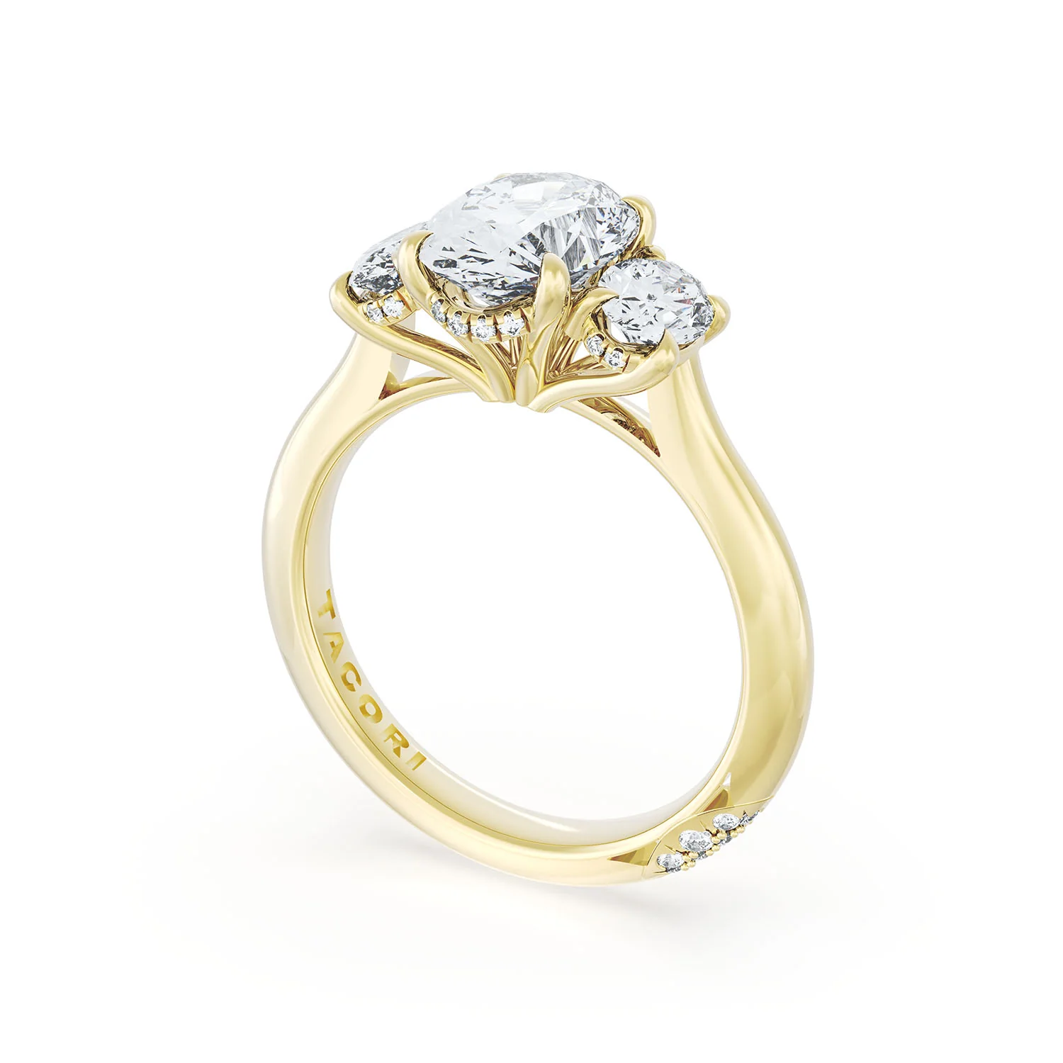 TACORI 18K Founders Diamond Three Stone Ring - Image 2