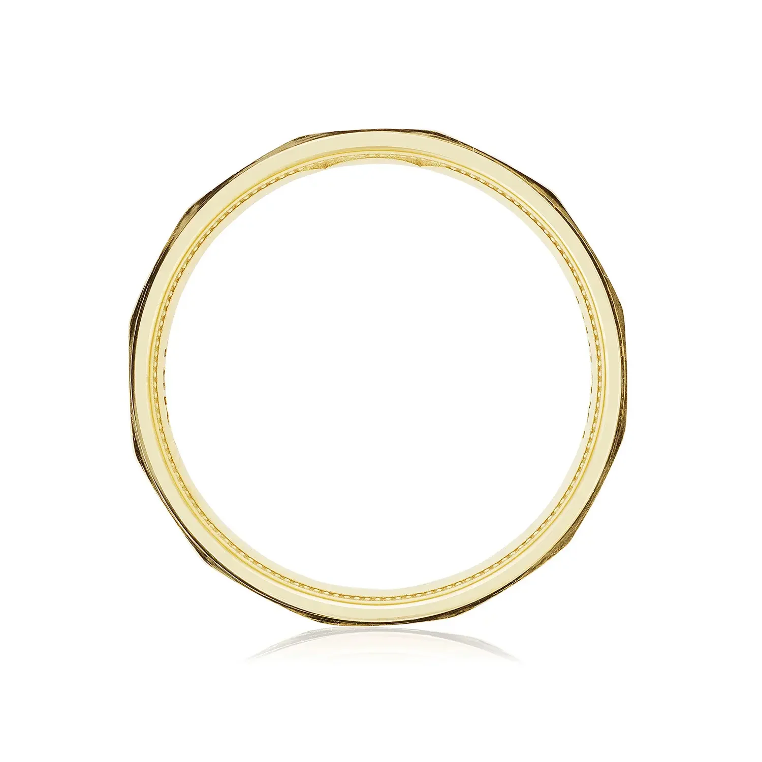 TACORI 18K Geometric Faceted Satin Wedding Band - Image 3