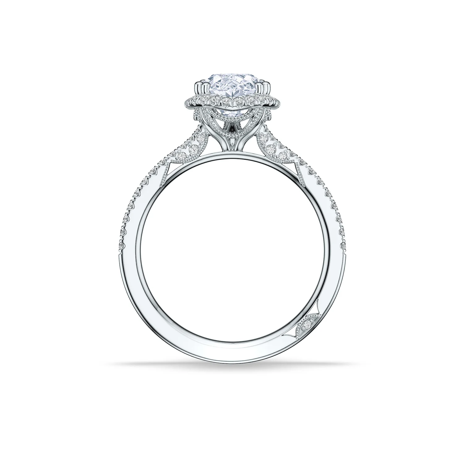 TACORI Simply TACORI 18K Pear Diamond Halo Engagement Ring - Image 3