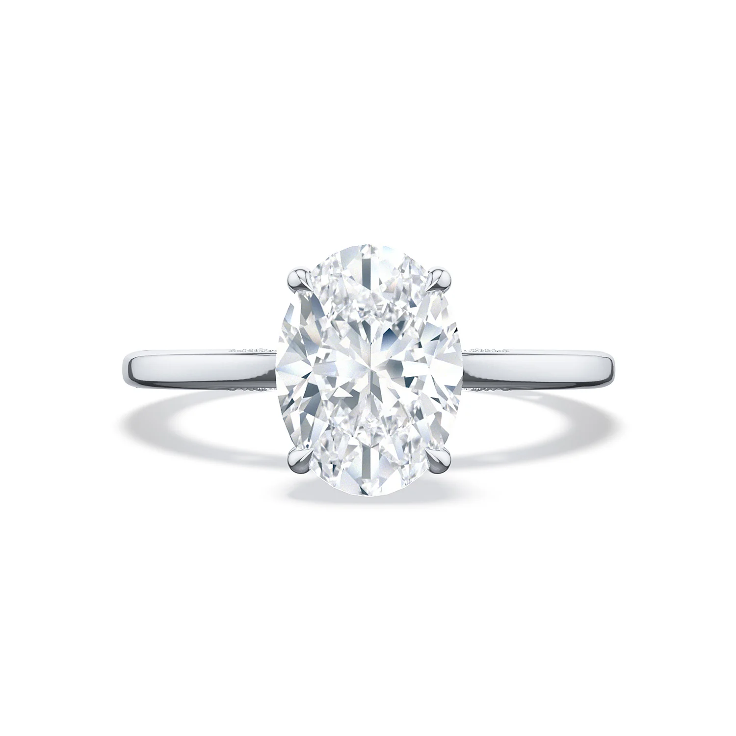 TACORI 18K Sculpted Crescent Oval Solitaire Engagement Ring