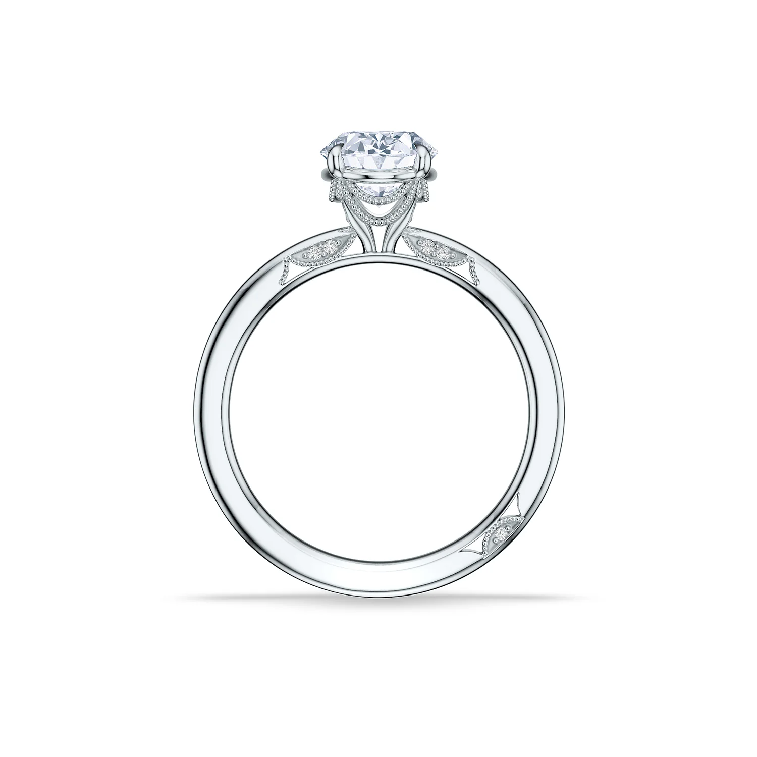 TACORI 18K Sculpted Crescent Oval Solitaire Engagement Ring - Image 3