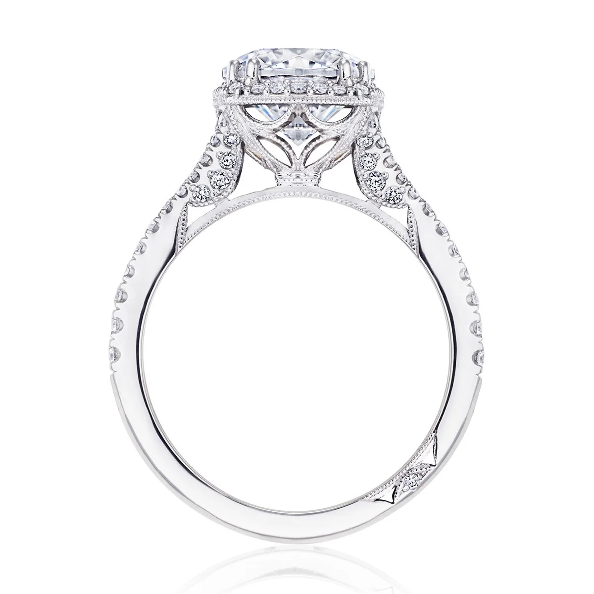 TACORI 18K Dantela Cushion Bloom Diamond Engagement Ring - Image 2
